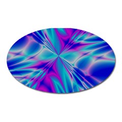 Background Design Pattern Colorful Oval Magnet