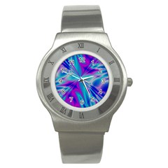 Background Design Pattern Colorful Stainless Steel Watch