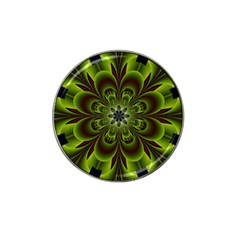 Abstract Flower Artwork Art Floral Green Hat Clip Ball Marker