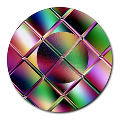 Fractal Artwork Abstract Background Round Mousepads