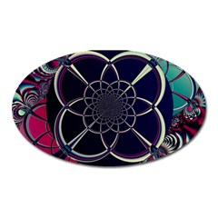 Fractal Artwork Abstract Background Art Pattern Oval Magnet by Sudhe