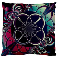 Fractal Artwork Abstract Background Art Pattern Large Flano Cushion Case (two Sides) by Sudhe