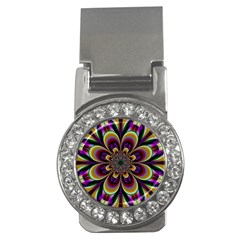 Abstract Flower Artwork Art Money Clips (cz) 