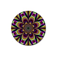 Abstract Flower Artwork Art Magnet 3  (round)