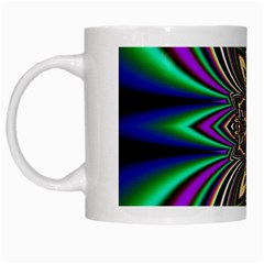 Abstract Artwork Fractal Background Art White Mugs