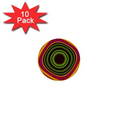 Digital Art Background Yellow Red 1  Mini Buttons (10 Pack) 