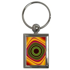 Digital Art Background Yellow Red Key Chain (rectangle)