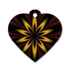 Fractal Artwork Idea Allegory Art Pattern Dog Tag Heart (one Side)