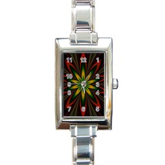 Fractal Artwork Idea Allegory Art Rectangle Italian Charm Watch