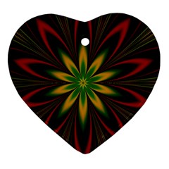 Fractal Artwork Idea Allegory Art Heart Ornament (two Sides)