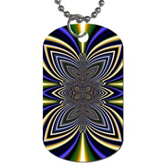 Abstract Artwork Fractal Background Dog Tag (one Side)