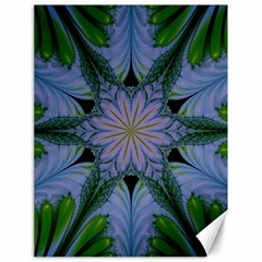 Abstract Flower Artwork Art Green Canvas 18  X 24 