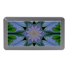 Abstract Flower Artwork Art Green Memory Card Reader (mini) by Sudhe