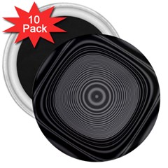 Digital Art Background Black White 3  Magnets (10 Pack) 
