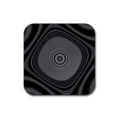 Digital Art Background Black White Rubber Coaster (square) 