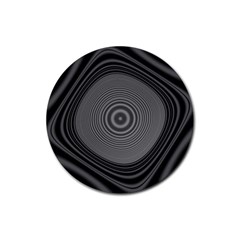 Digital Art Background Black White Rubber Round Coaster (4 Pack) 