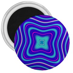 Abstract Artwork Fractal Background Blue 3  Magnets by Sudhe