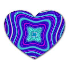 Abstract Artwork Fractal Background Blue Heart Mousepads