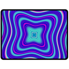 Abstract Artwork Fractal Background Blue Double Sided Fleece Blanket (large)  by Sudhe