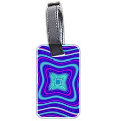 Abstract Artwork Fractal Background Blue Luggage Tag (two Sides)