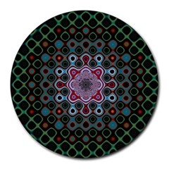 Digital Art Background Colors Round Mousepads