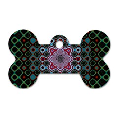 Digital Art Background Colors Dog Tag Bone (one Side)