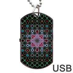 Digital Art Background Colors Dog Tag Usb Flash (two Sides)