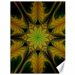 Abstract Flower Artwork Art Green Yellow Canvas 36  X 48 