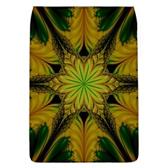 Abstract Flower Artwork Art Green Yellow Removable Flap Cover (l) by Sudhe
