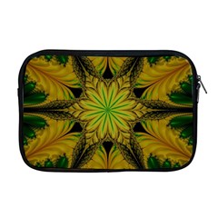 Abstract Flower Artwork Art Green Yellow Apple Macbook Pro 17  Zipper Case by Sudhe