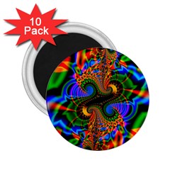 Abstract Fractal Artwork Colorful 2 25  Magnets (10 Pack) 