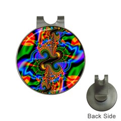 Abstract Fractal Artwork Colorful Hat Clips With Golf Markers