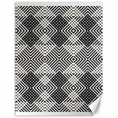 Monochrome Geometric Herringbone Seamless Pattern Vector Canvas 18  X 24 