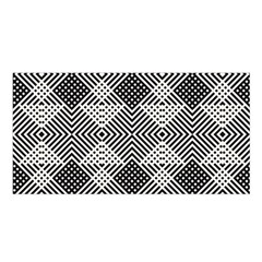 Monochrome Geometric Herringbone Seamless Pattern Vector Satin Shawl