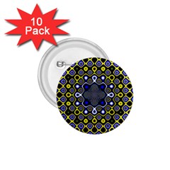 Digital Art Background Yellow Blue 1 75  Buttons (10 Pack)