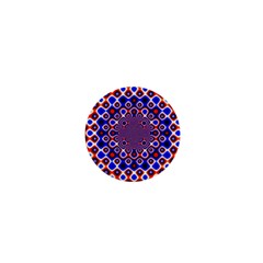 Digital Art Background Red Blue 1  Mini Magnets