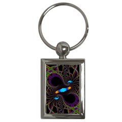 Fractal Artwork Abstract Background Key Chain (rectangle)