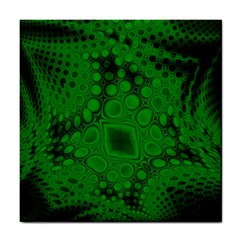 Background Texture Design Geometric Green Black Tile Coasters