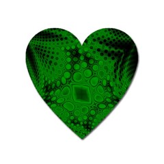 Background Texture Design Geometric Green Black Heart Magnet