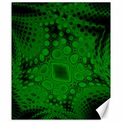 Background Texture Design Geometric Green Black Canvas 8  X 10 