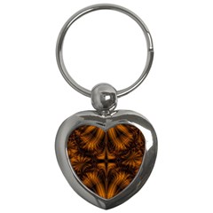 Background Pattern Yellow Gold Black Key Chain (heart)