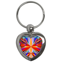 Abstract Art Fractal Art Key Chain (heart) by Sudhe