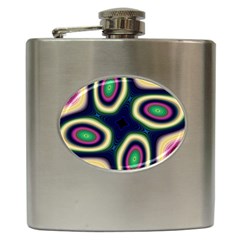 Abstract Artwork Fractal Background Art Pattern Hip Flask (6 Oz)