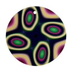 Abstract Artwork Fractal Background Art Pattern Round Ornament (two Sides) by Sudhe