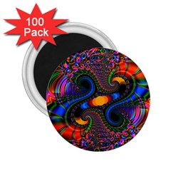 Abstract Fractal Artwork Colorful 2 25  Magnets (100 Pack) 