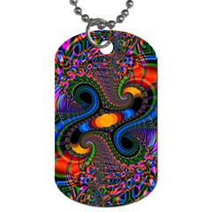 Abstract Fractal Artwork Colorful Dog Tag (two Sides)