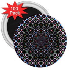 Digital Art Background Design 3  Magnets (100 Pack)