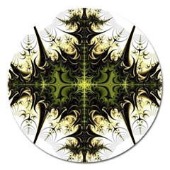 Abstract Fractal Pattern Artwork Magnet 5  (round)