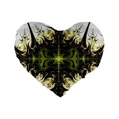 Abstract Fractal Pattern Artwork Standard 16  Premium Heart Shape Cushions by Sudhe