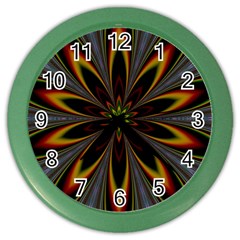 Fractal Artwork Idea Allegory Color Wall Clock